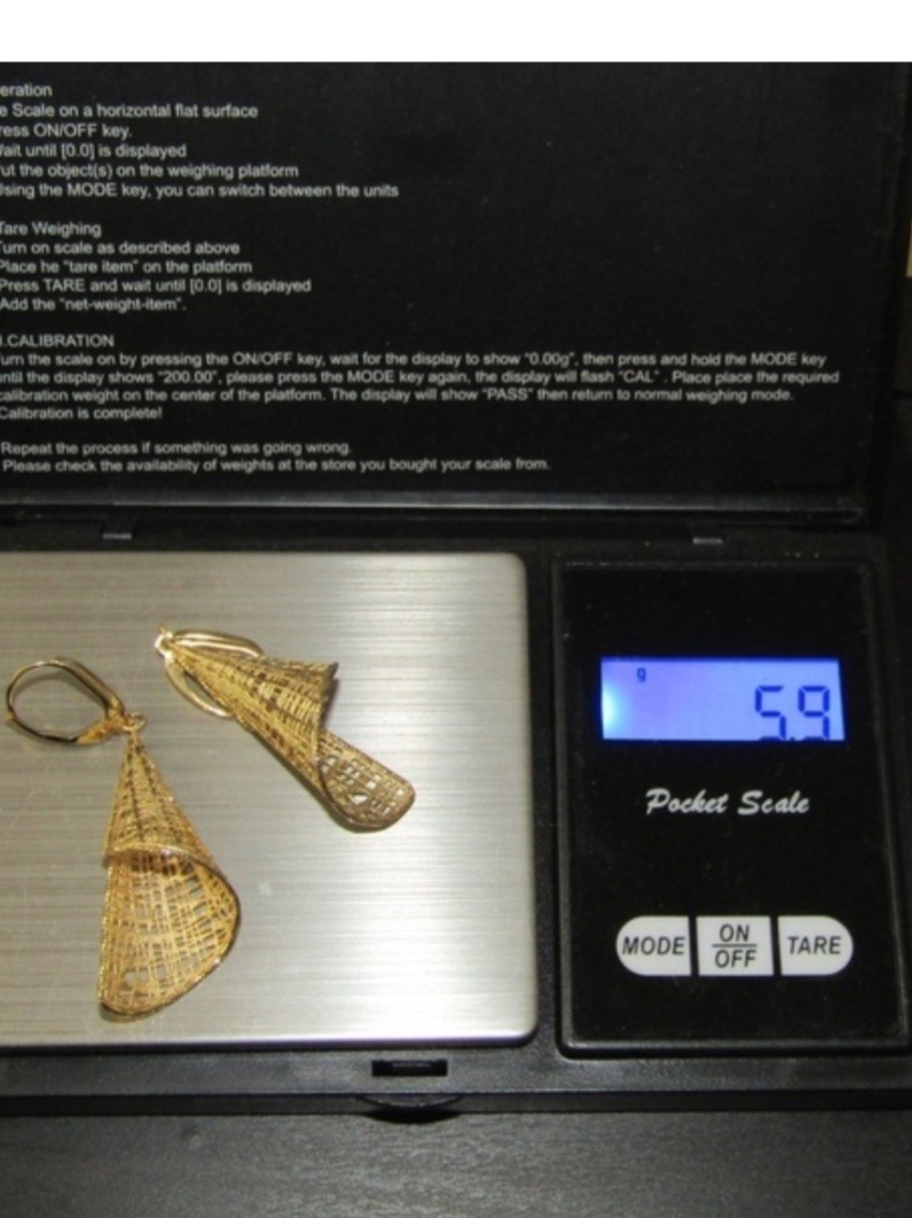 14k Gold Earrings - Picture 3 of 6